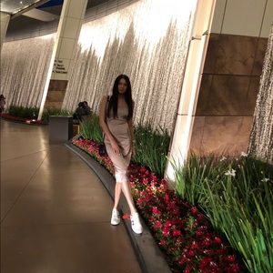 Silk midi dress